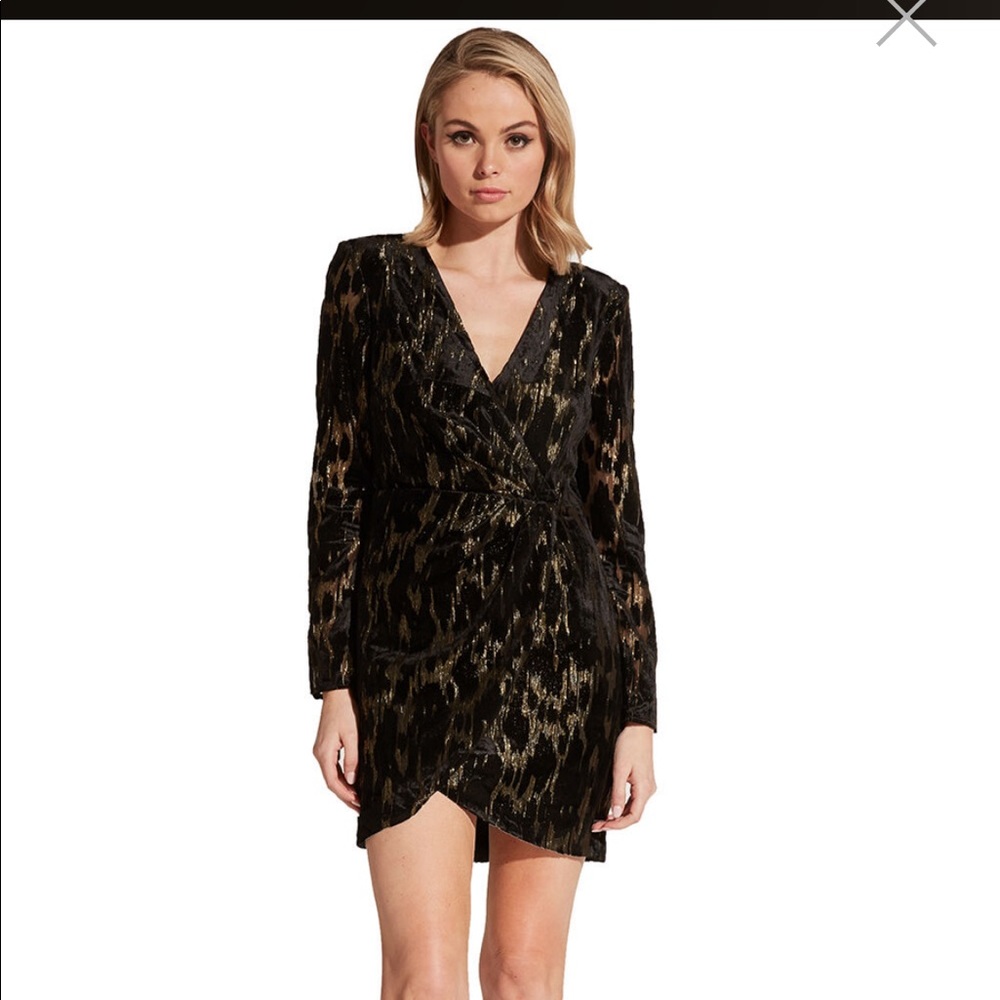 Bardot ARIELA MINI DRESS IN LUREX LEO